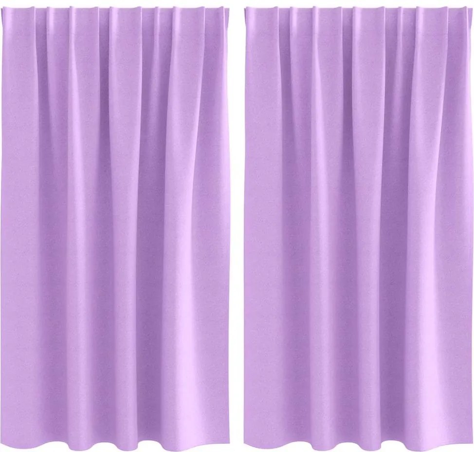 vidaXL Perdele Opaque cu Inel 2 pcs Violet 140 x 140 cm Poliester
