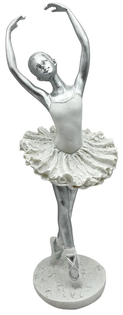 Statueta balerina AIDA, Alb, 25cm