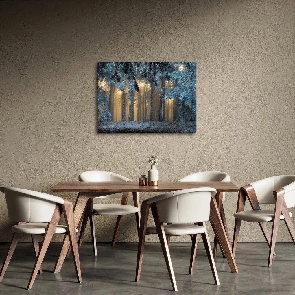 Tablou cu pădure înzăpezită (70x50 cm)