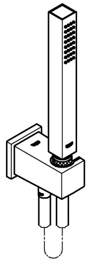 GROHE 26405000 - Set cu suport de perete EUPHORIA CUBE STICK, 1250 mm, crom lucios