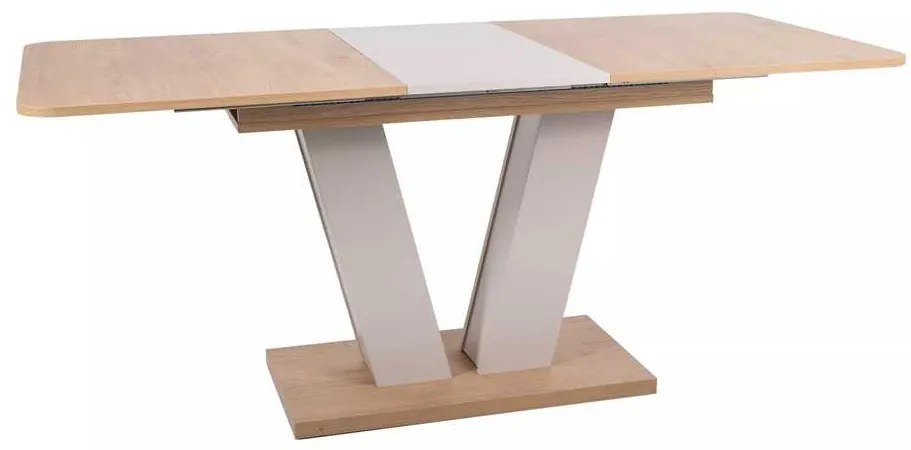 Masă de bucătărie Platon 136 x 80 cm, stejar cremona / crem