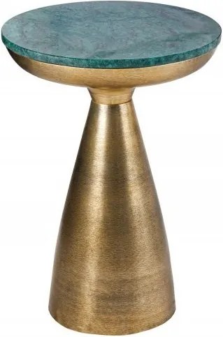 Masuta design industrial Elements 30cm, verde / auriu