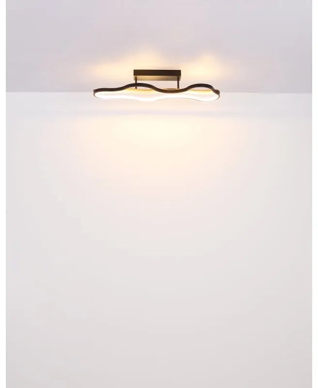 Plafoniera design industrial Bezzy negru, maro