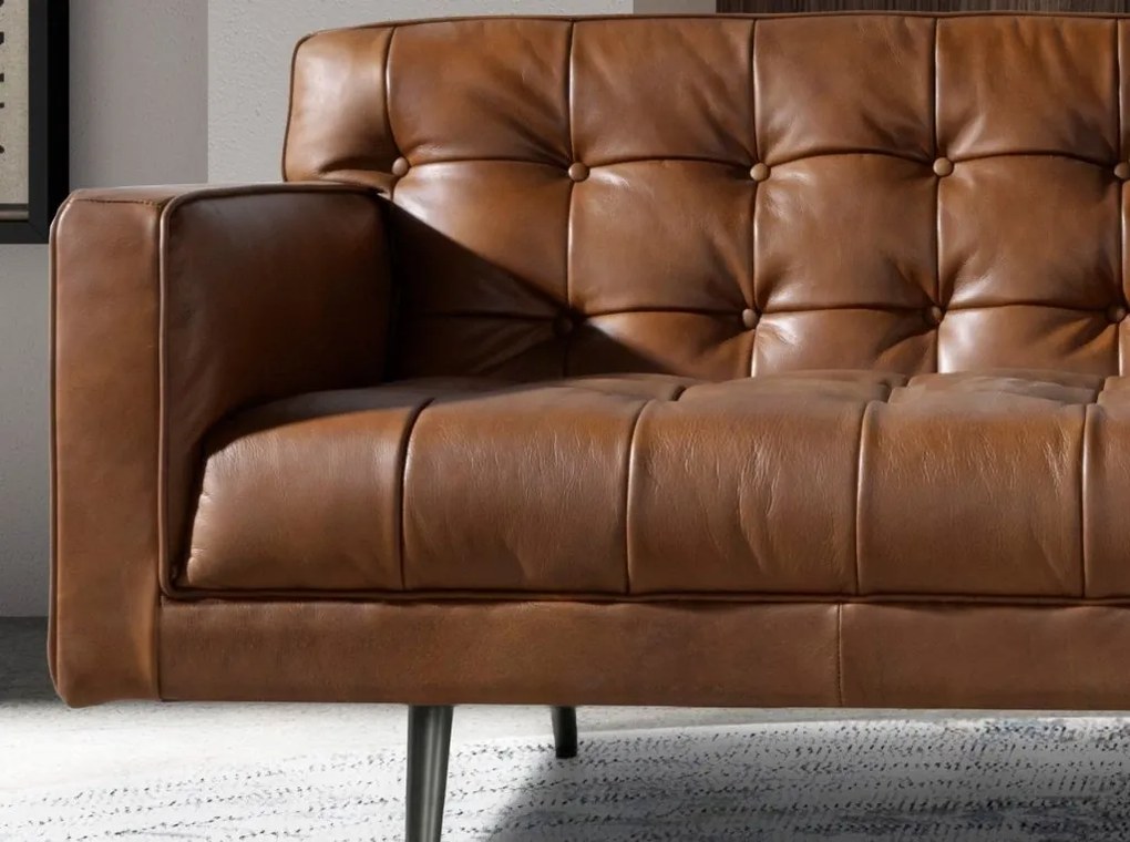 Canapea design LUX 2 locuri Dark Brown Leather
