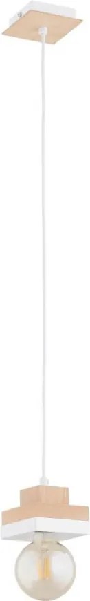 Lustră suspendată pe cablu MIKO 1xE27/15W/230V alb/bej