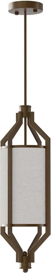 Pendul pe tijă ZUNDO 1xE27/15W/230V maro/bej - Open Design OR85877