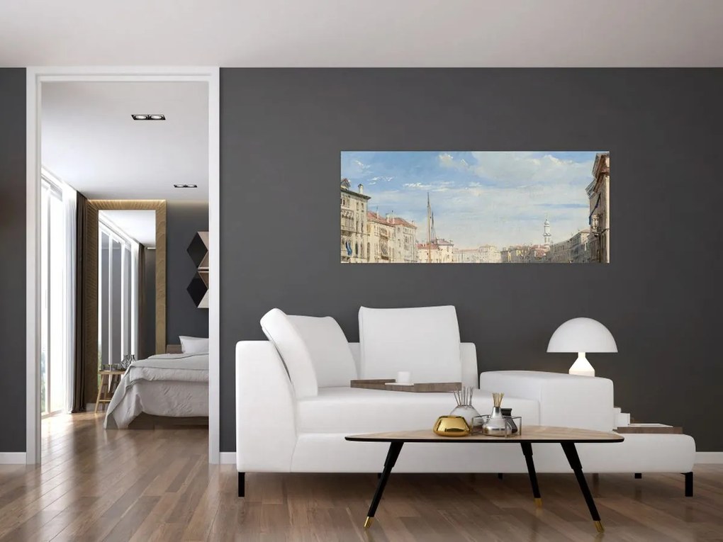 Tablou - Richard Parkes Bonington, The Grand Canal, reproducere (120x50 cm)