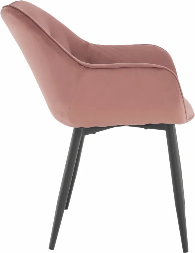 Fotoliu de design, material textil Velvet roz, FEDRIS
