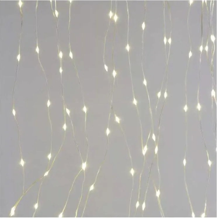 Instalație luminoasă LED de Crăciun pentru exterior, 240 LED/8 funcții, 6,7 m, IP44, alb cald