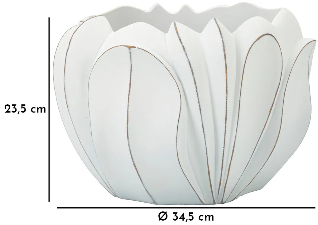 Mauro Ferretti Cachepot Gardy, Dimensiuni: Ø 34,5X23,5 cm. | Aosom Romania