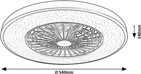 Rabalux 71334 - LED lampă cu ventilator DALFON 72W/230V 3000-6500K + DO