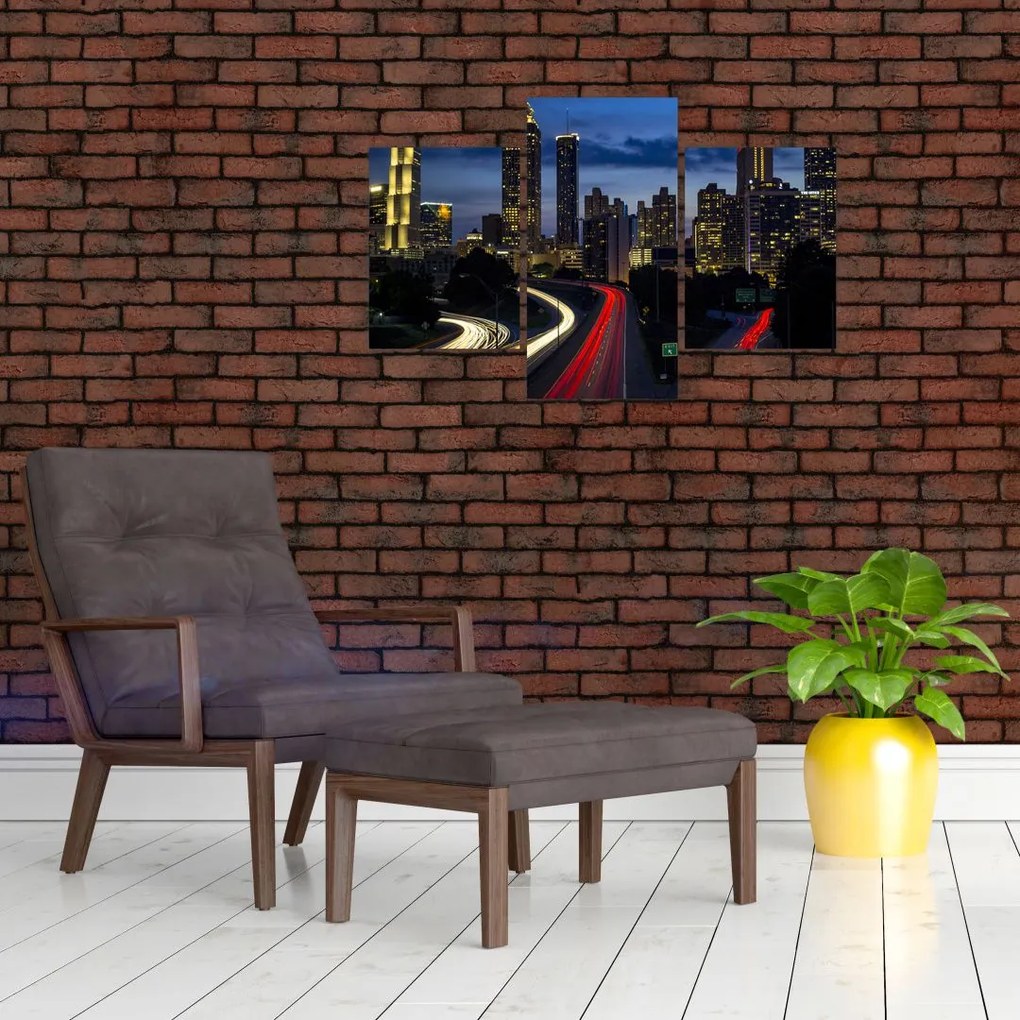 Tablou cu orașul nocturn (90x60 cm)