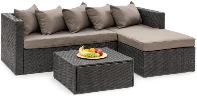 Blumfeldt Theia Lounge Set Lounge Set, set de grădină, negru / maro