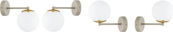 BRILAGI - Aplica de perete MILO ECRU 1xE27/60W/230V bej/auriu