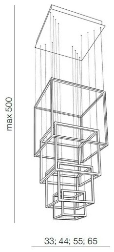 Azzardo AZ3139 - Lustră LED dimabilă pe cablu OPERA LED/329W/230V negru