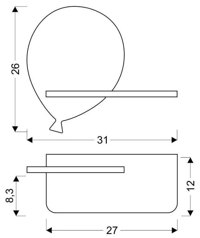 Corp de iluminat pentru copii galben Balloon – Candellux Lighting