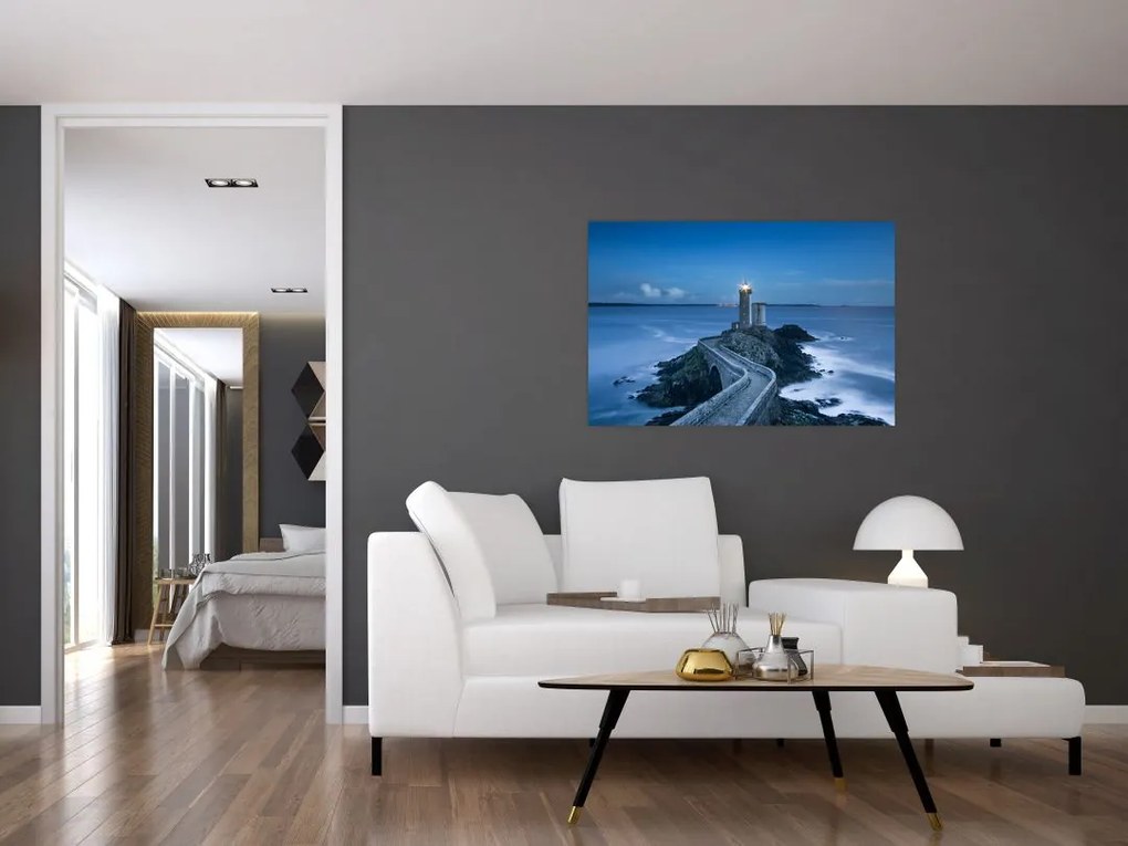 Tablou cu far și marea (90x60 cm)
