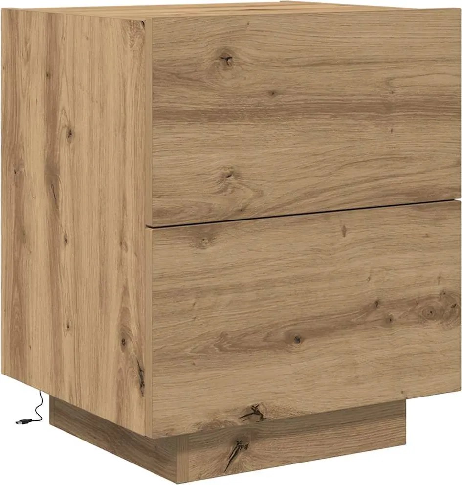 vidaXL Dulap de noapte Stejar Artizanal 45 x 40 x 55 cm Lemn compozit