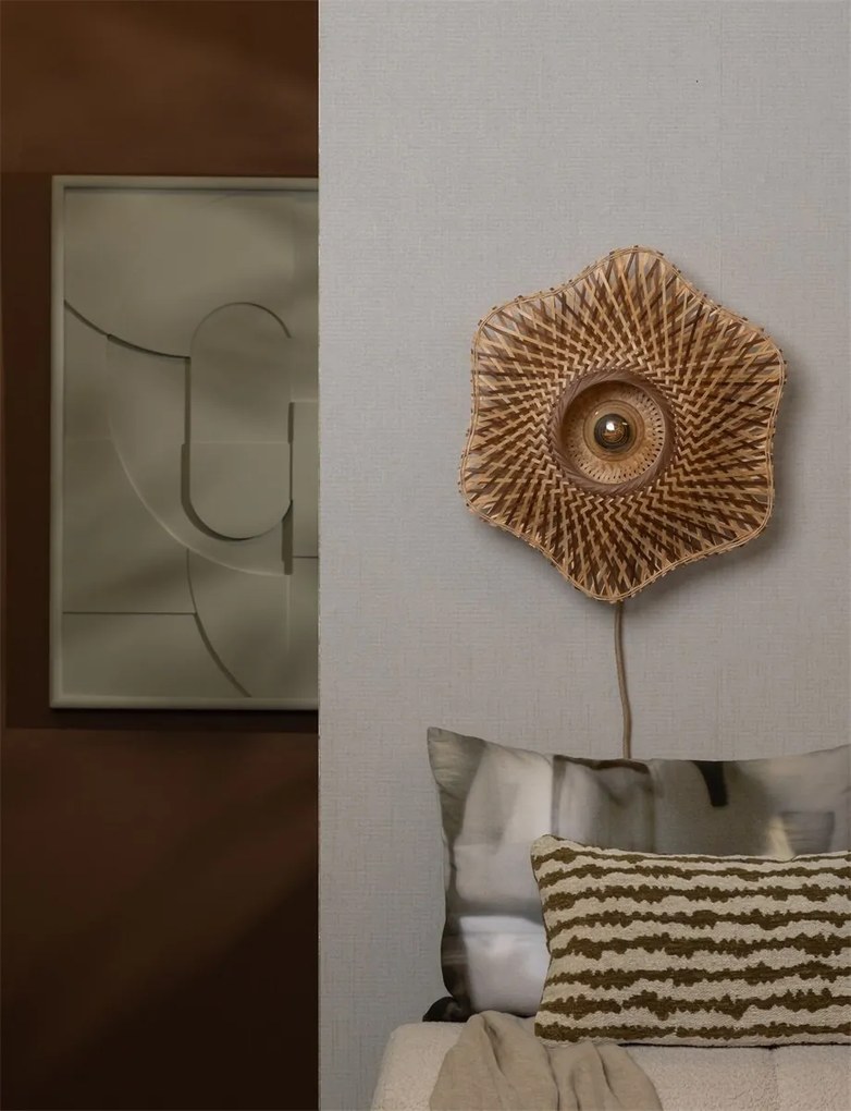 Aplica de perete Eco, Bambus, Madura natural/maro, S