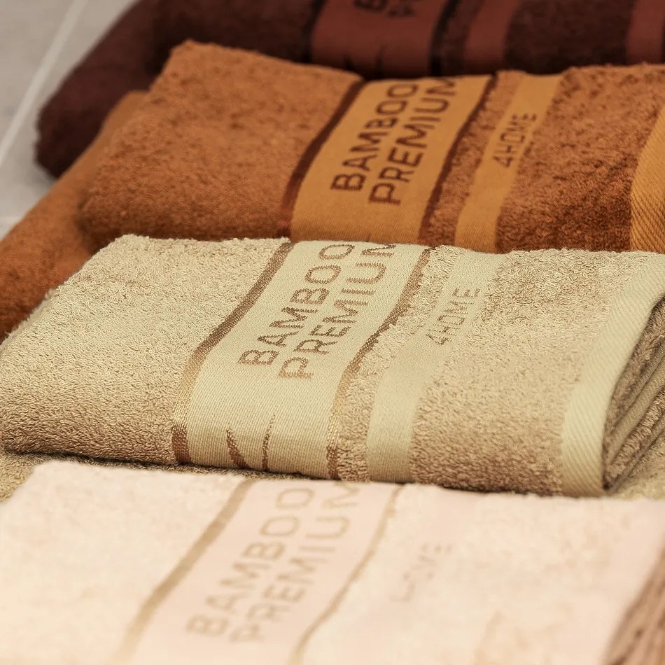 Prosop de corp 4Home Bamboo Premium maro deschis, , 70 x 140 cm
