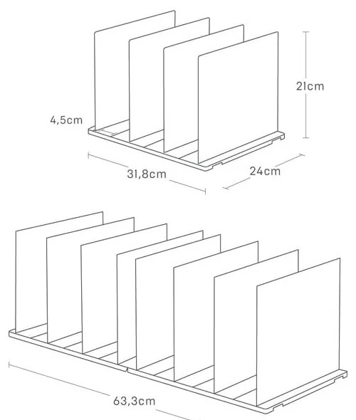 Organizatoare pentru șifonier 2 buc. pentru genți din plastic Smart – YAMAZAKI
