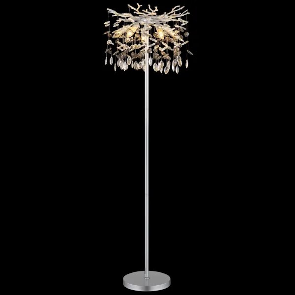 Globo 64138SS - Lampă de podea QUEENA 5xE14/40W/230V argintie