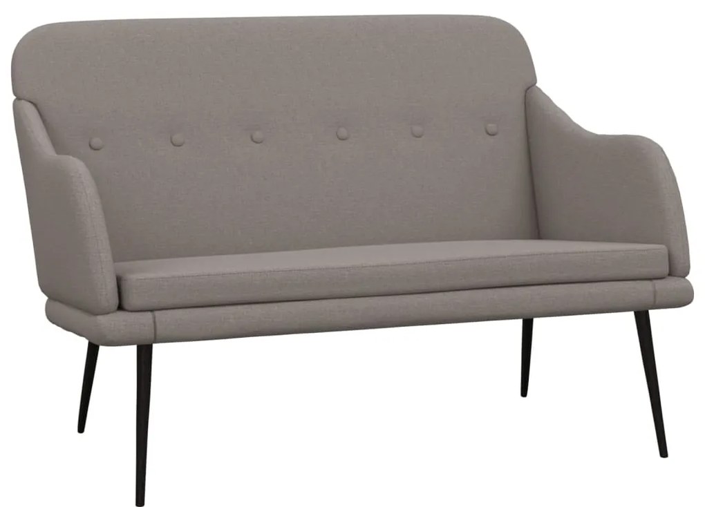 351488 vidaXL Bancă, gri taupe, 110x76x80 cm, textil