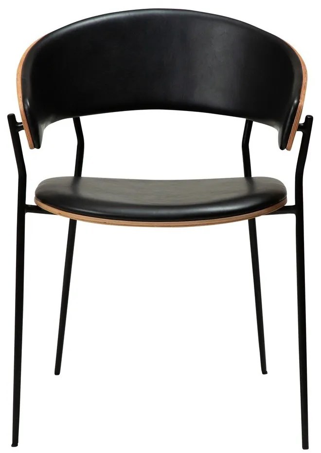 Scaun de sufragerie negru/în culoare naturală deschisă cu cotiere Crib – DAN-FORM Denmark