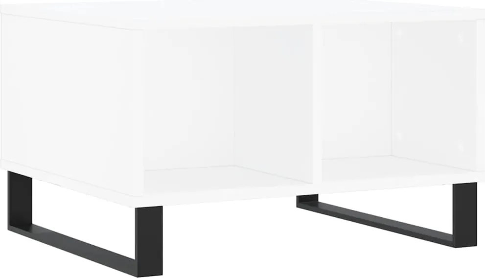 vidaXL Măsuță de cafea, alb, 60x50x36,5 cm, lemn compozit