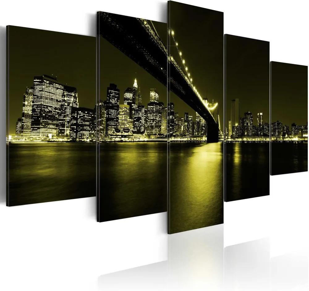 Tablou Bimago - Unforgettable night in New York City 100x50 cm