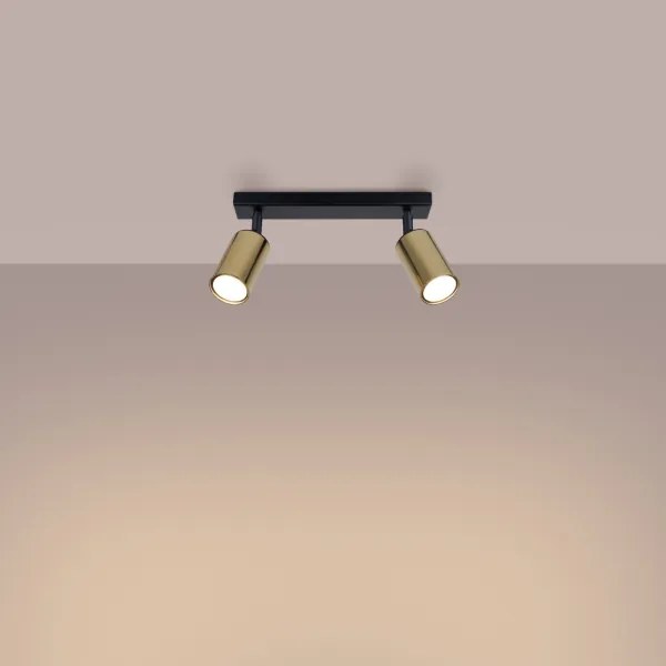 Spot Sollux SL.1383 WINX 2xGU10/10W/230V negru/auriu