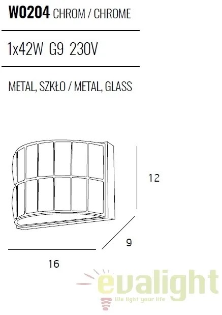 Aplica de perete design elegant DIAMANTE II W0204 MX