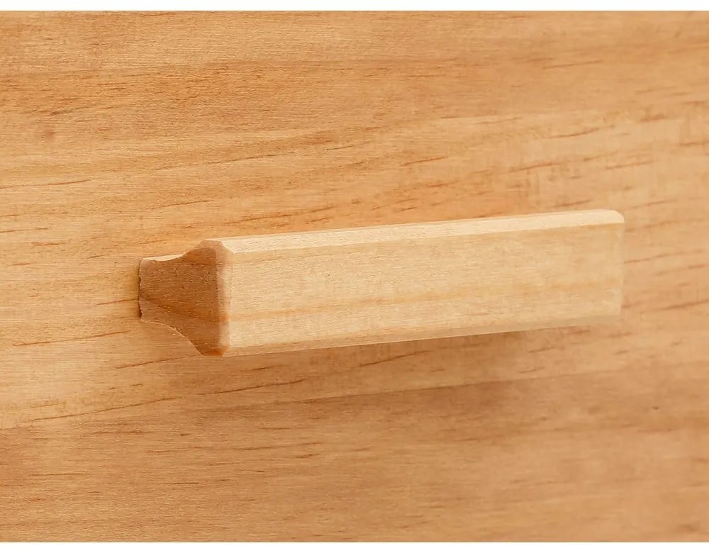 Comodă din lemn de pin cu uși din ratan Støraa Jolene, lățime 90 cm