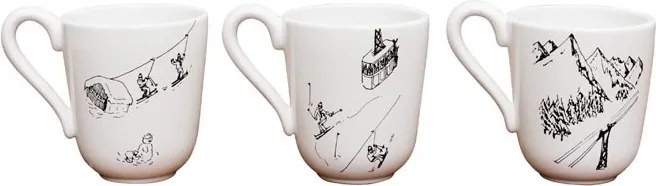 Set 3 cani din ceramica, Trip