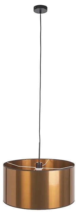 Lampă suspendată Art Deco albă cu abajur din cupru 50 cm - Combi 1