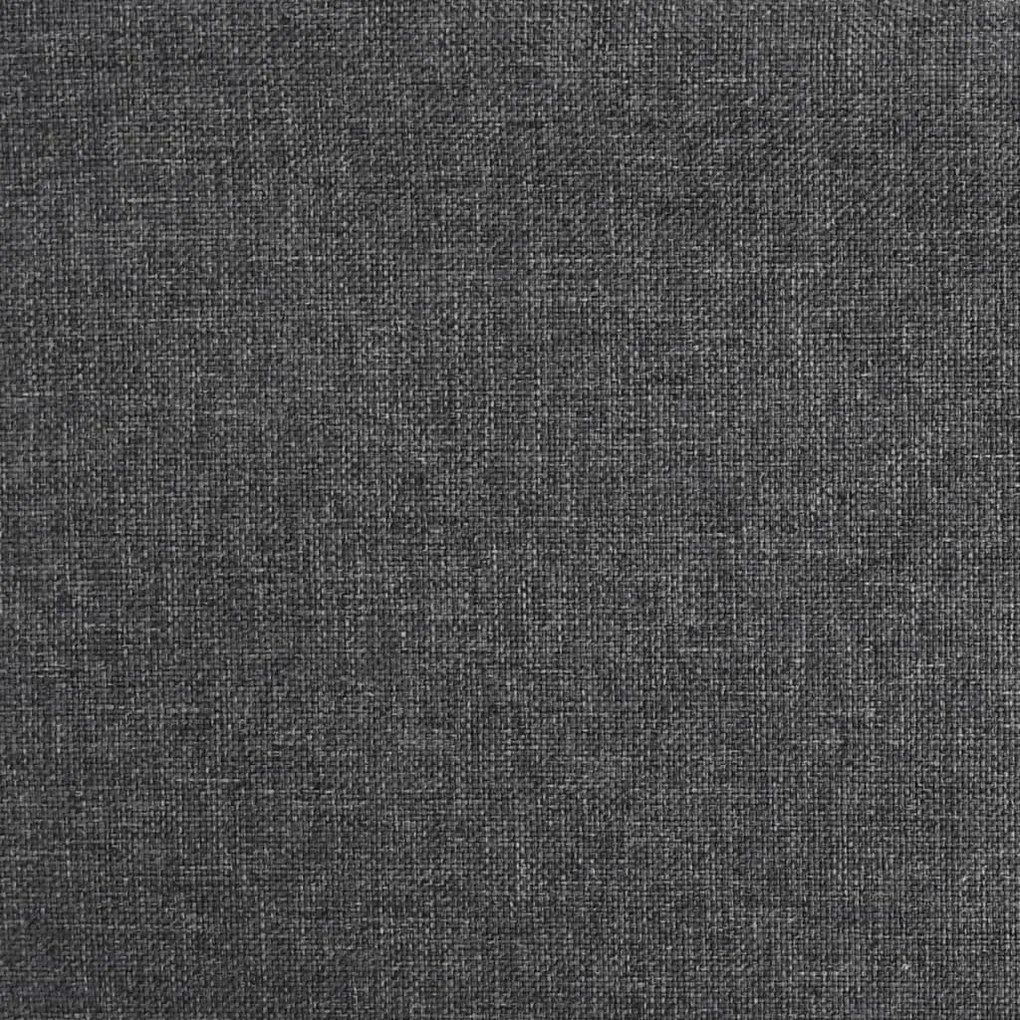 Scaune de masa pivotante, 2 buc., gri inchis, material textil 2, Morke gra