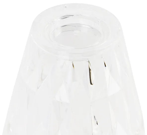 Lampă de masă transparentă cu LED inclusă, reîncărcabilă, IP54 - Crystal