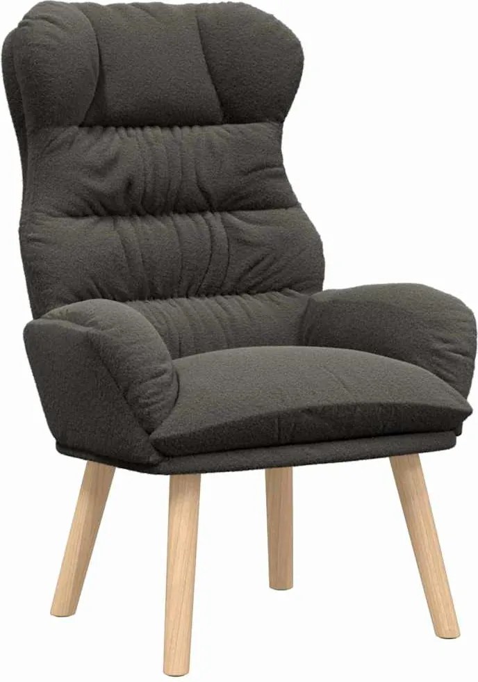 vidaXL fotoliu Gri închis 69 x 74 x 93 cm Țesătura Sherpa