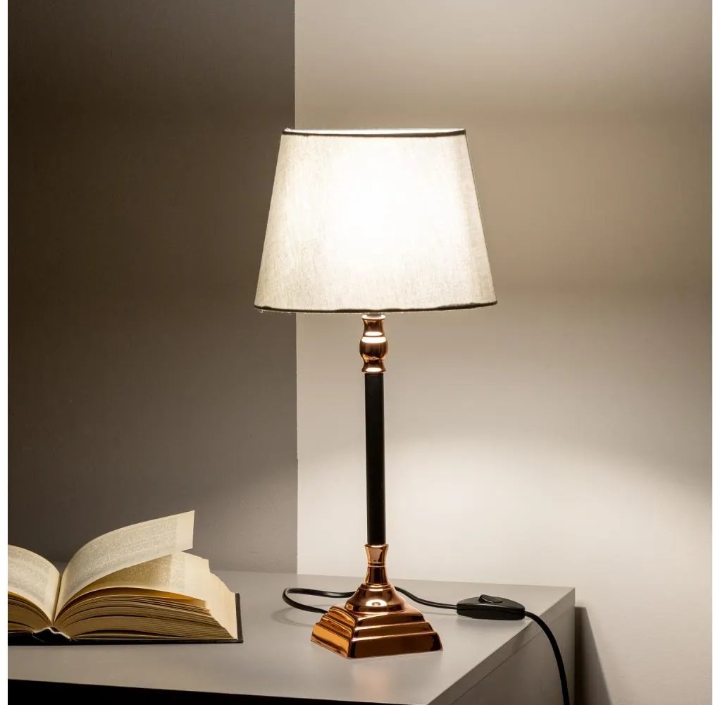 Brilagi - Lampă de masă CERIA 1xE14/40W/230V negru/cupru/gri