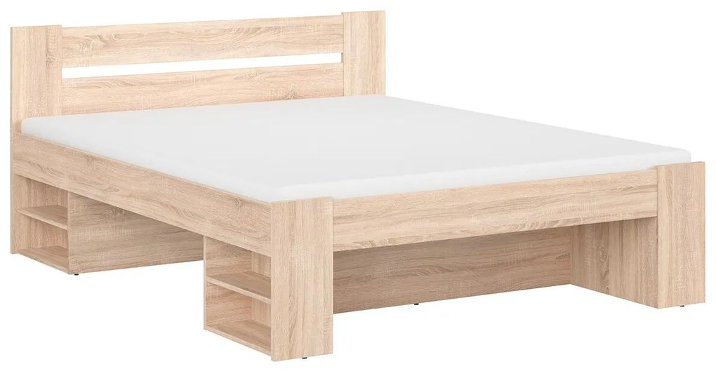 Pat matrimonial 160 cm Nepo Plus 14 (Stejar sonoma) (fără somieră) . 1098330