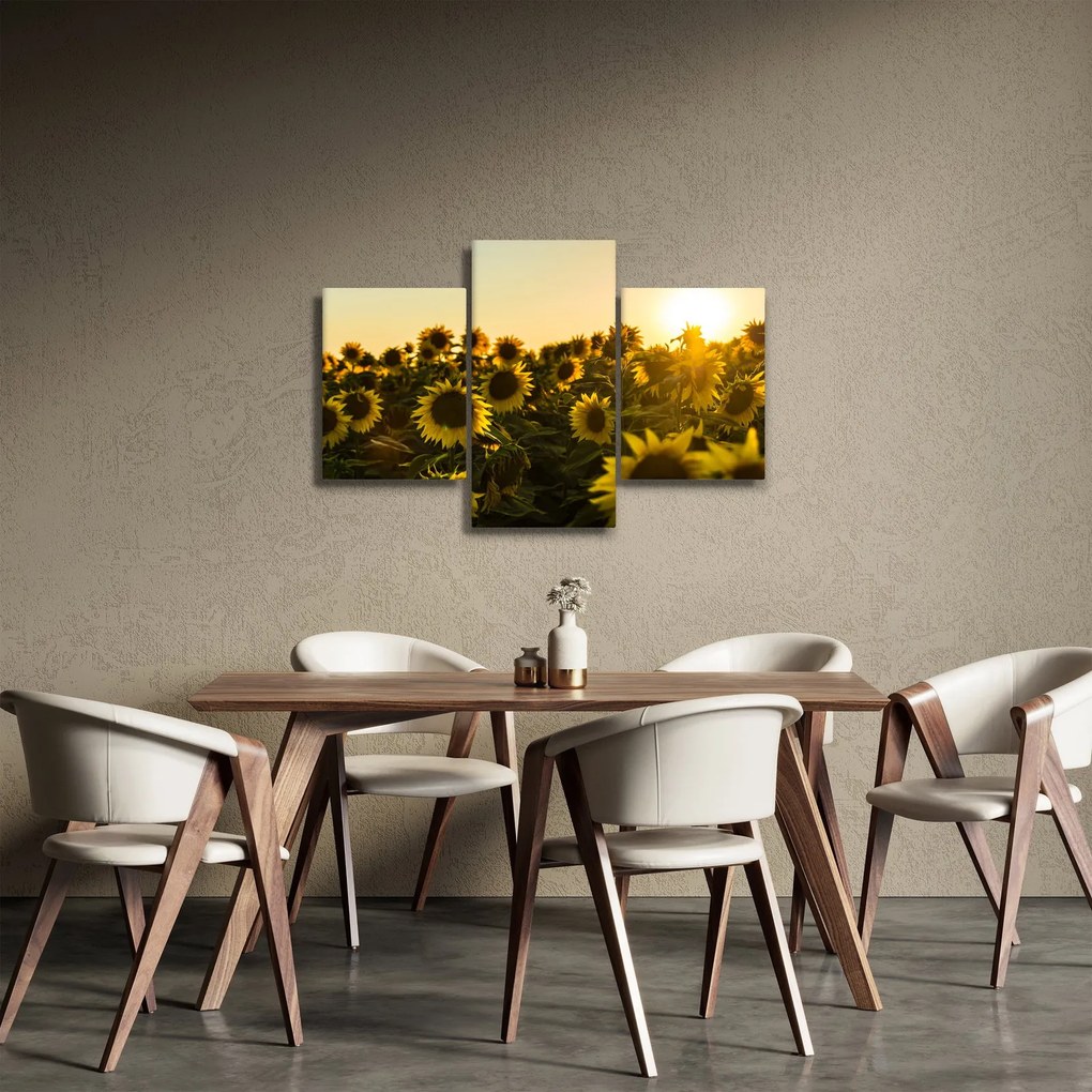 Tablou cu lan de floarea soarelui (90x60 cm)