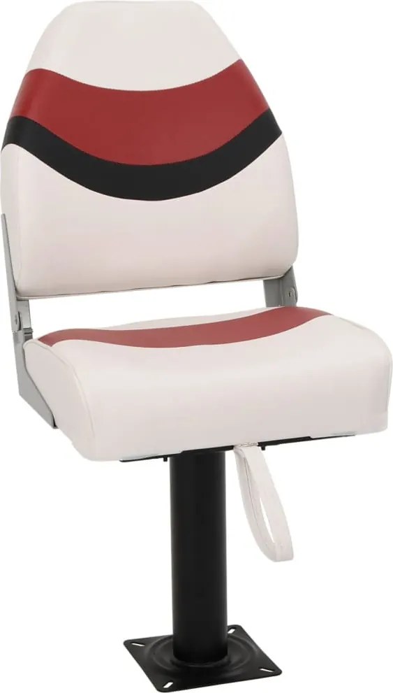 vidaXL Set cu scaun pentru barcă, pliabil, 2 piese, spătar înalt