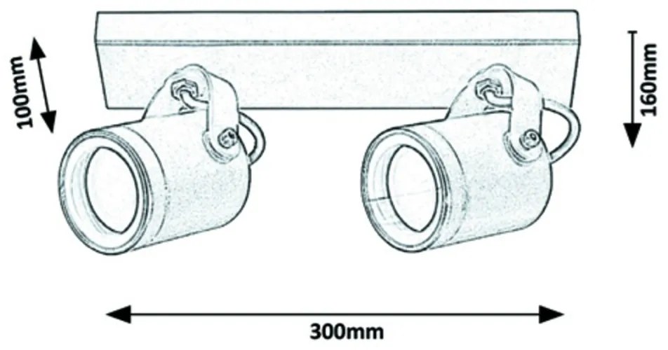 Aplica de exterior moderna cu 2 spoturi IP44 Elva