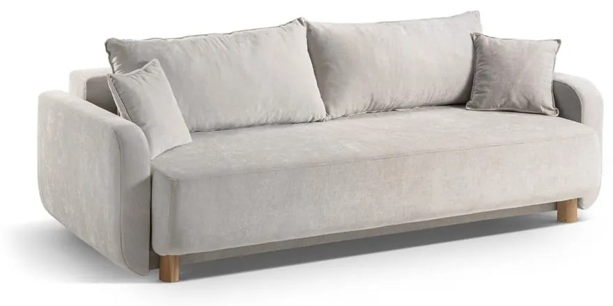 Canapea bej extensibilă, cu spațiu de depozitare 231 cm Elen – Micadoni