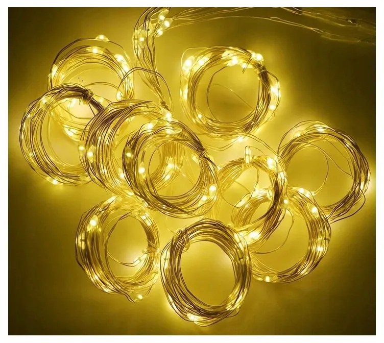 Draperie luminoasa LED STAR RAIN 3x3 m, alb cald