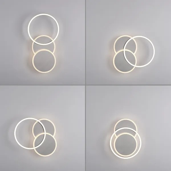 Plafonieră LED/25,5W/230V crom mat Leuchten Direkt 14116-55