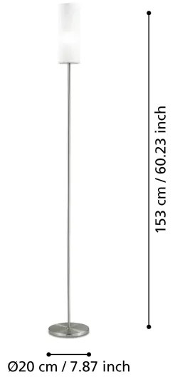 Lampadar TROY 3 1xE27/40W alb EGLO 85982