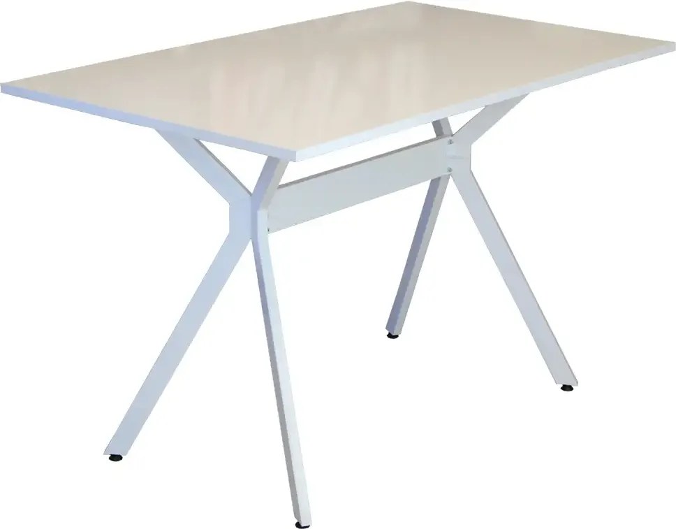 Masa bucatarie Agatha, alb-negru,120 cm