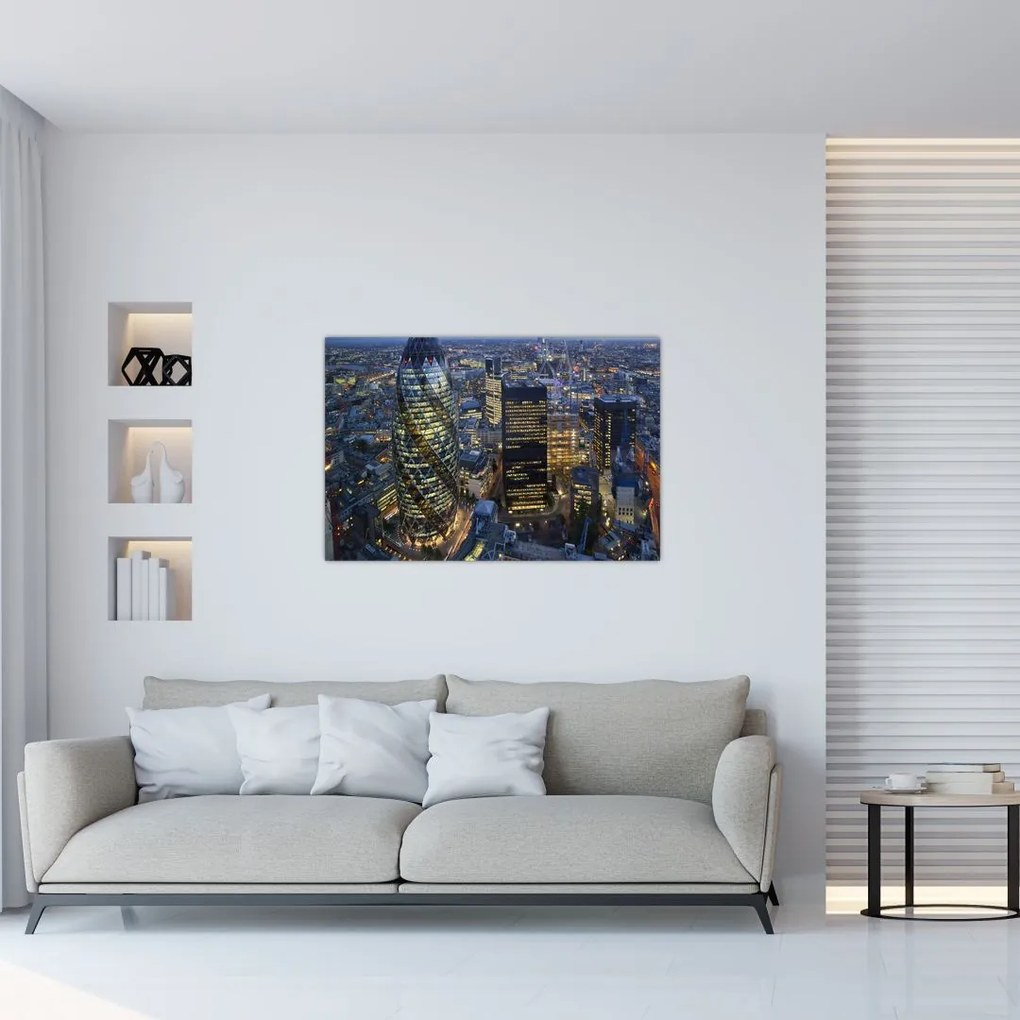 Tablou - Panorama de seară a Londrei (90x60 cm)