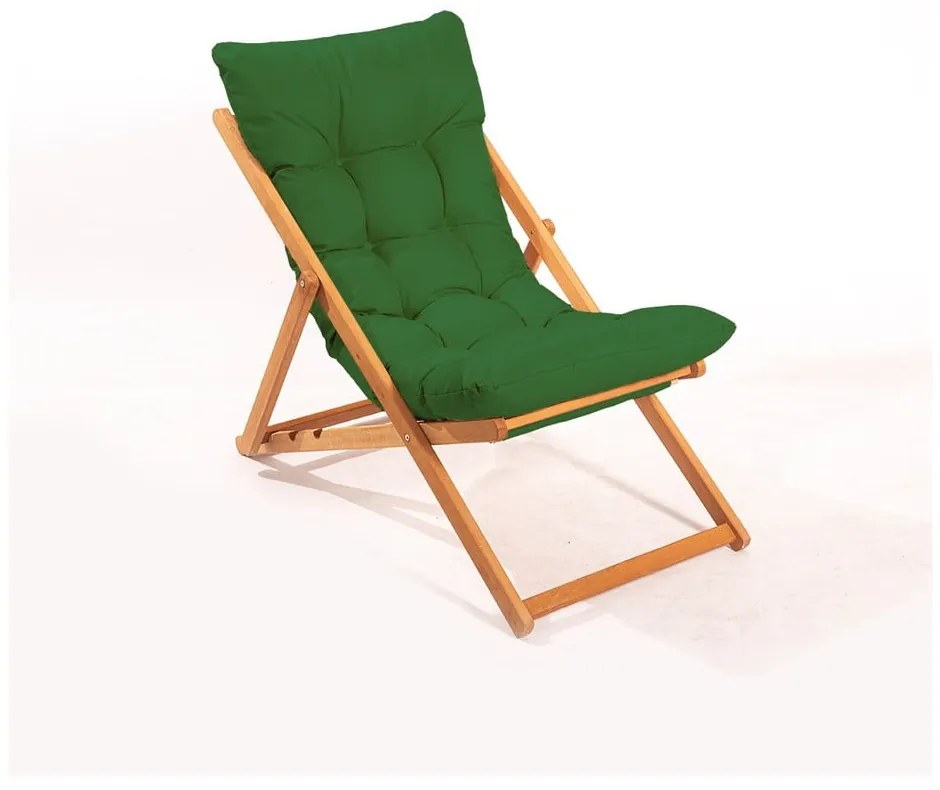 Set mobilier de grădină verde/natural din lemn de fag pentru 2 persoane – Floriane Garden